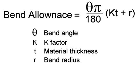 calculating bend allowance in sheet metal|sheet metal bend allowance formula.